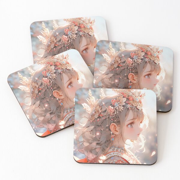 Item preview, Serene Autumnal Enchantress Anime Girl designed and sold by bubblegoth.