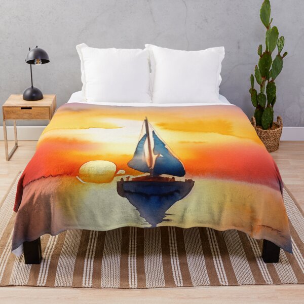 Item preview, Set Sail at Sunset - Watercolor designed and sold by LianaCreates.