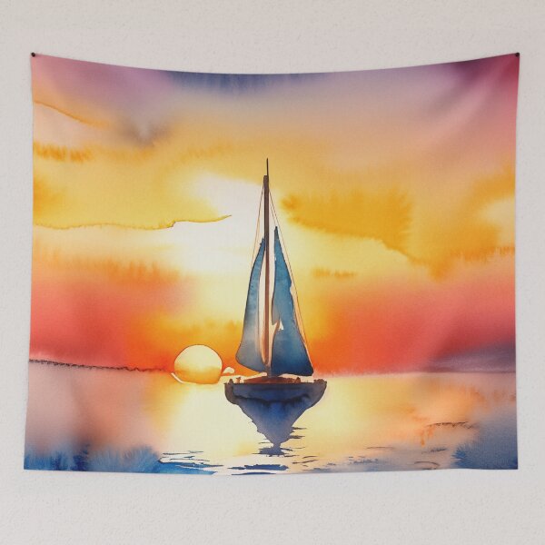 Item preview, Set Sail at Sunset - Watercolor designed and sold by LianaCreates.