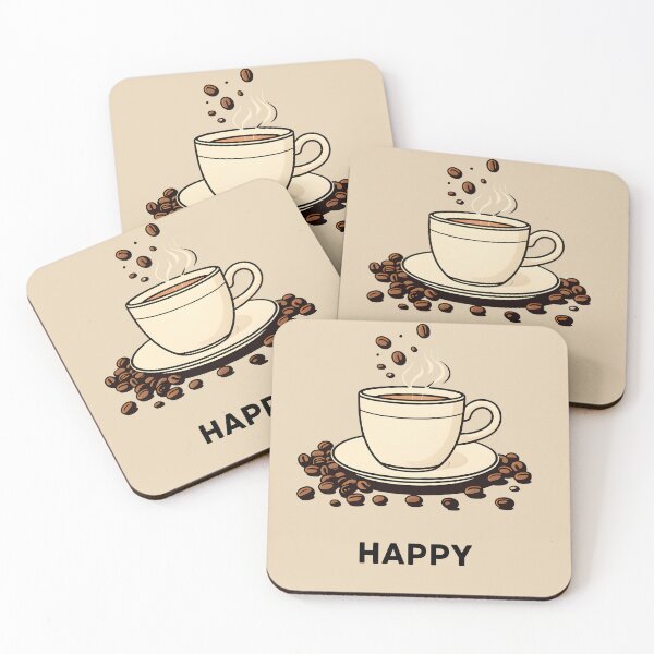 Item preview, Happy coffee designed and sold by CaffeineDose.