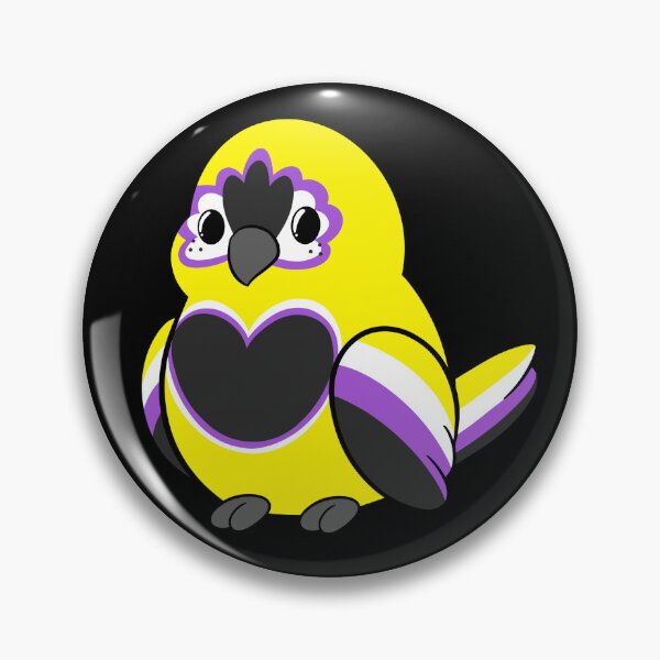 Item preview, Nonbinary Pride Bird designed and sold by JaxNaBox.