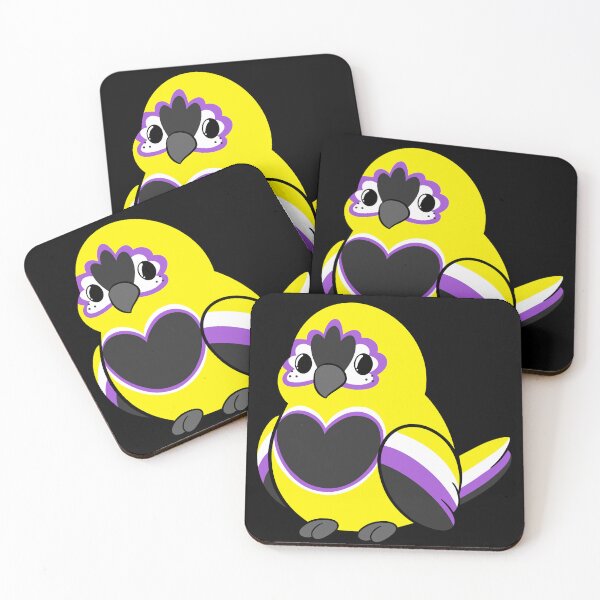 Item preview, Nonbinary Pride Bird designed and sold by JaxNaBox.