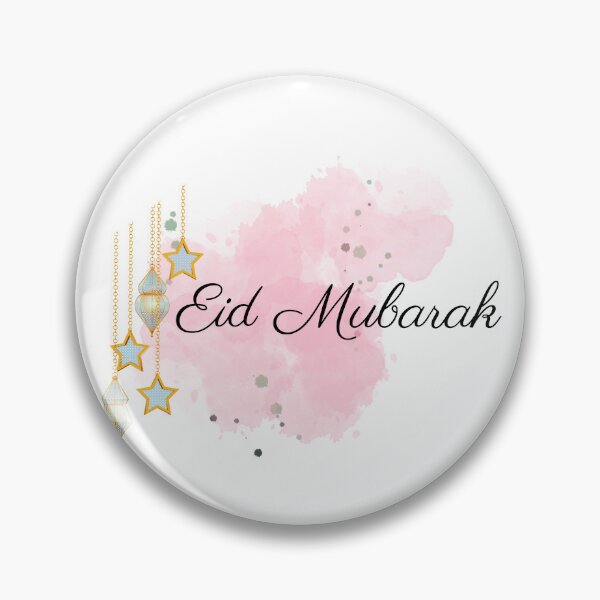 Item preview, Eid Mubarak pink lanterns designed and sold by DesignJiggy.