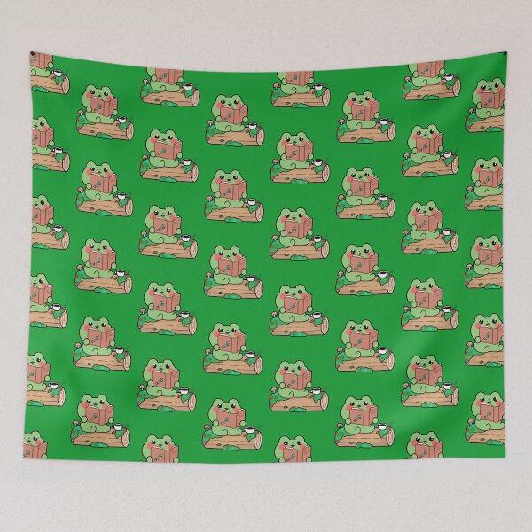 Item preview, Cute frog reading book. designed and sold by designing01Ar3.