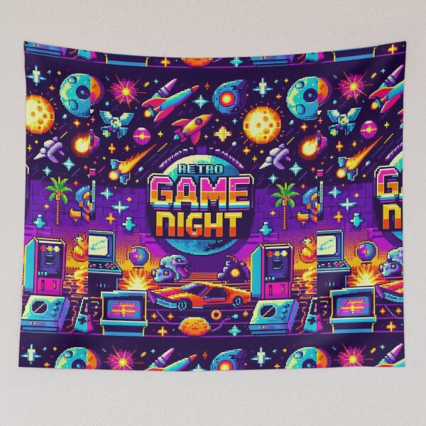 Item preview, Retro Game Night designed and sold by Lorets-Designs.