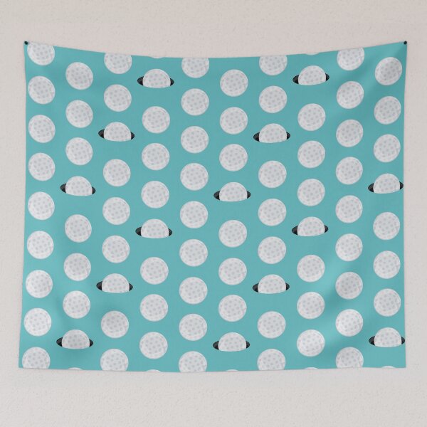 Item preview, Hole In One Golf Balls On Aqua designed and sold by SamAnnDesigns.