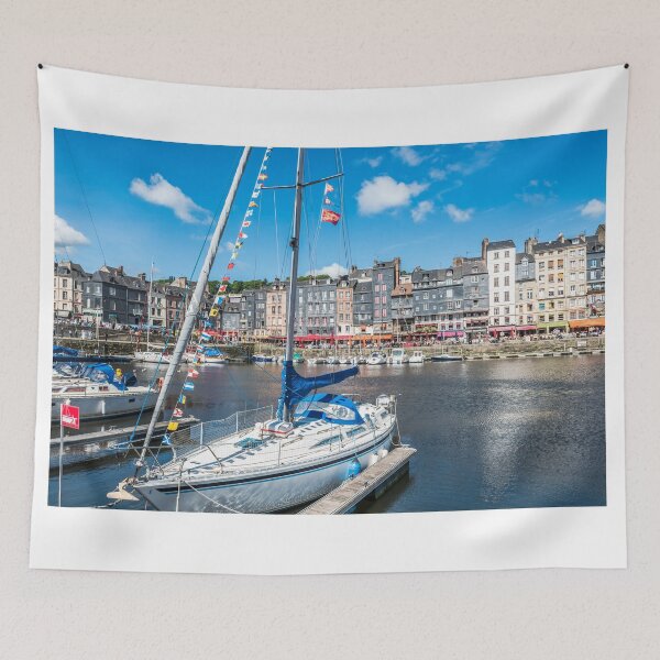 Item preview, Honfleur harbour in Normandy, France designed and sold by dvoevnore.