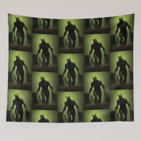 Item preview, Dark Horned Demon Walking In the Cemetary designed and sold by TheDarkWardrobe.