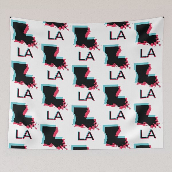 Item preview,  Tik Tok glitch aesthetic Modern Social Media Style LOUISIANA Map  designed and sold by pelagio.
