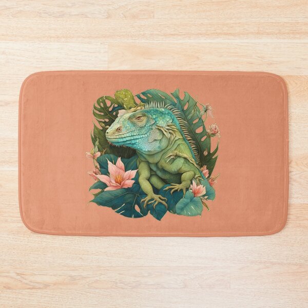 Item preview, A beautiful iguana among tropical flowers.  designed and sold by Natalia-Vlad.