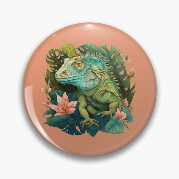 Item preview, A beautiful iguana among tropical flowers.  designed and sold by Natalia-Vlad.