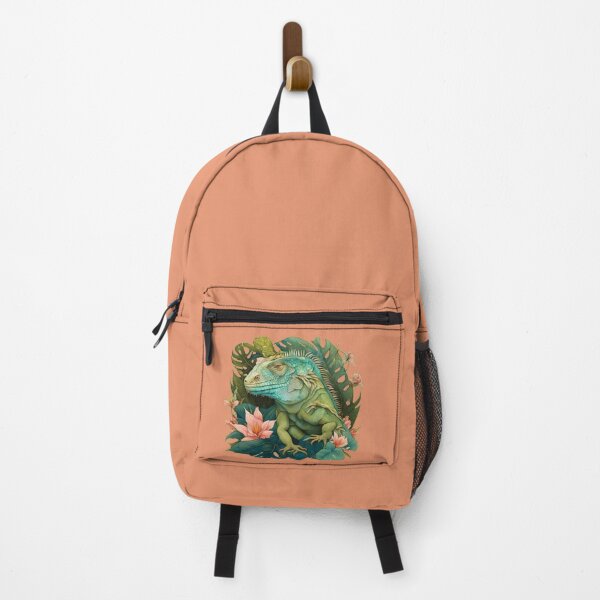 Item preview, A beautiful iguana among tropical flowers. designed and sold by Natalia-Vlad.