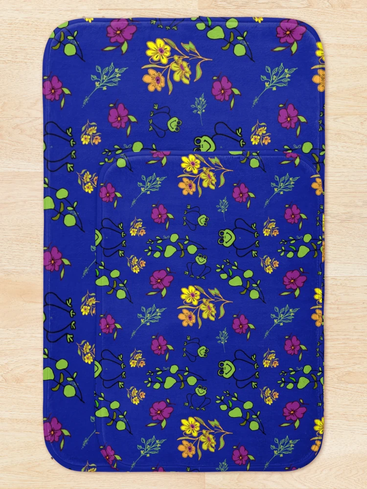 Thumbnail 5 of 6, Bath Mat, Frogs In Spring Time designed and sold by craftynatives.