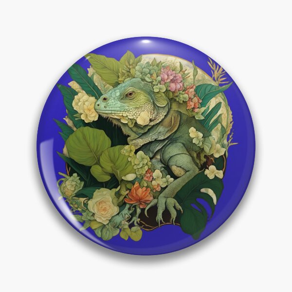 Item preview, A beautiful iguana among tropical flowers.  designed and sold by Natalia-Vlad.