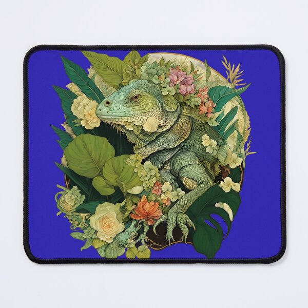 Item preview, A beautiful iguana among tropical flowers.  designed and sold by Natalia-Vlad.
