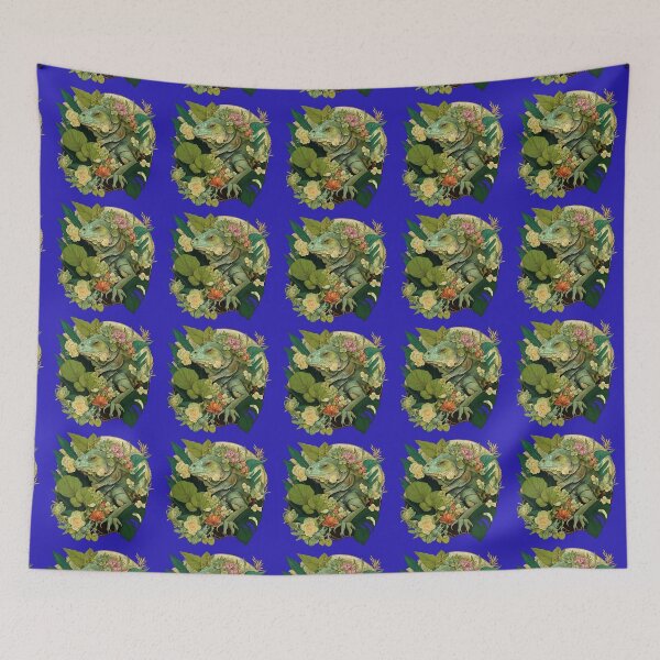 Item preview, A beautiful iguana among tropical flowers.  designed and sold by Natalia-Vlad.