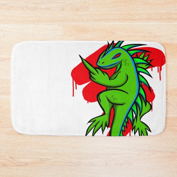 Item preview, Fed Up Green Iguana Flipping The Bird Design designed and sold by EZPAINT.