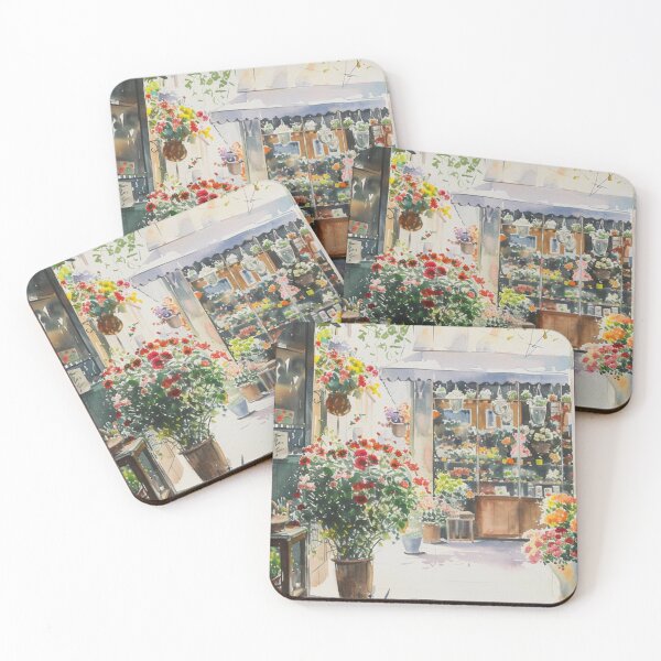Item preview, Flower Shop in Watercolours  designed and sold by YourGrowth.