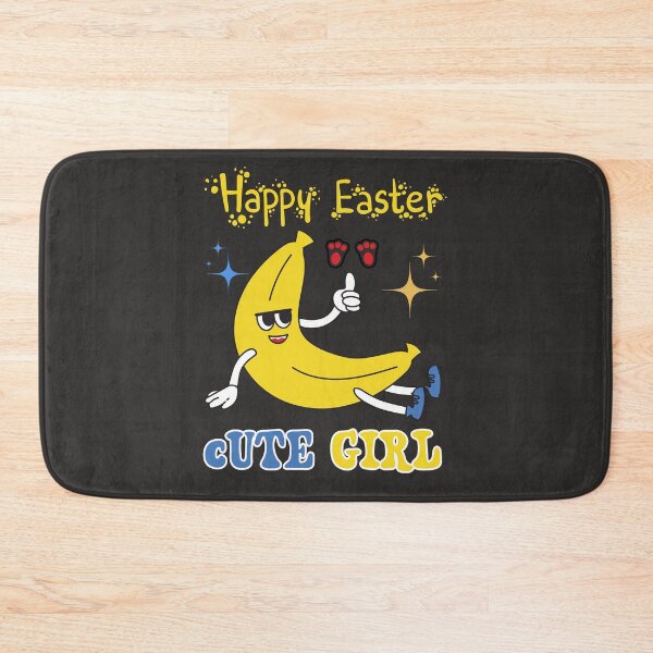 Item preview, Happy Easter Cute Girl Colorful Retro Groovy Cartoon Banana Design designed and sold by Raise2Shine.