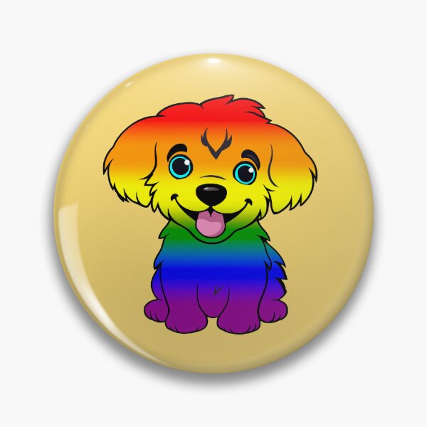Item preview, Cute LGBTQIA+ Pride Flag Puppy, Subtle Rainbow Kawaii Dog Design designed and sold by Travelslightly.