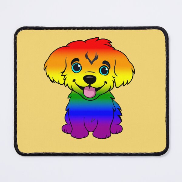 Item preview, Cute LGBTQIA+ Pride Flag Puppy, Subtle Rainbow Kawaii Dog Design designed and sold by Travelslightly.
