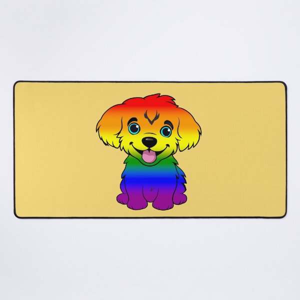 Item preview, Cute LGBTQIA+ Pride Flag Puppy, Subtle Rainbow Kawaii Dog Design designed and sold by Travelslightly.