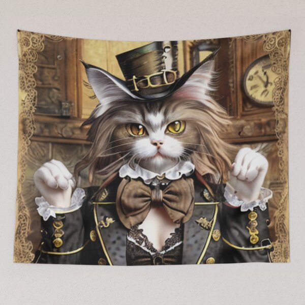 Item preview, Victorian steampunk Maine coon cat designed and sold by Astralia.