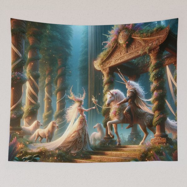 Item preview, Enchanted Elven Proposal in Ancient Forest designed and sold by Fantasy Horseys.