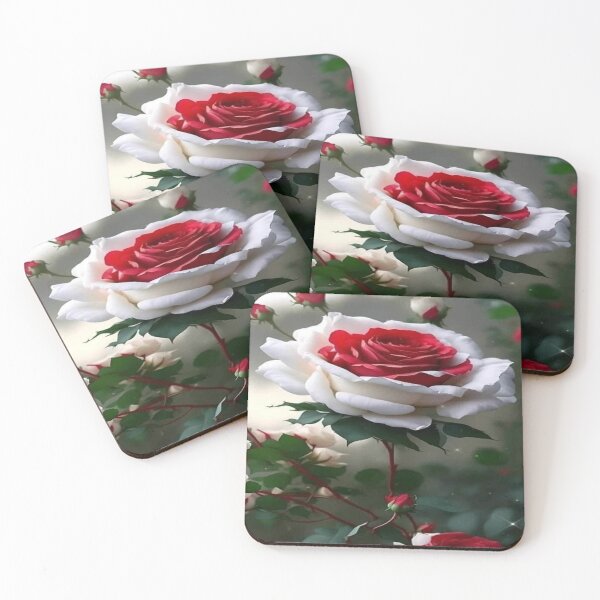 Item preview, White and red rose  designed and sold by Snp1.
