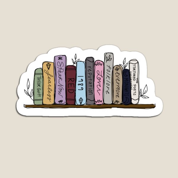Item preview, Taylor Swift albums on bookshelf designed and sold by SkylarSimpson.