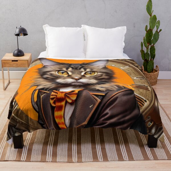 Item preview, Maine coon cat steampunk clock designed and sold by Astralia.