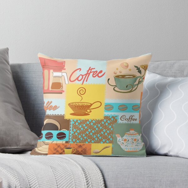 Item preview, Beans and Coffee Cups Collage designed and sold by PrintCraftCo.