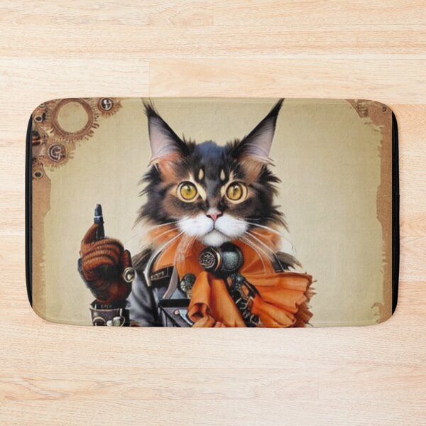 Item preview, Steampunk gentleman Maine coon cat designed and sold by Astralia.