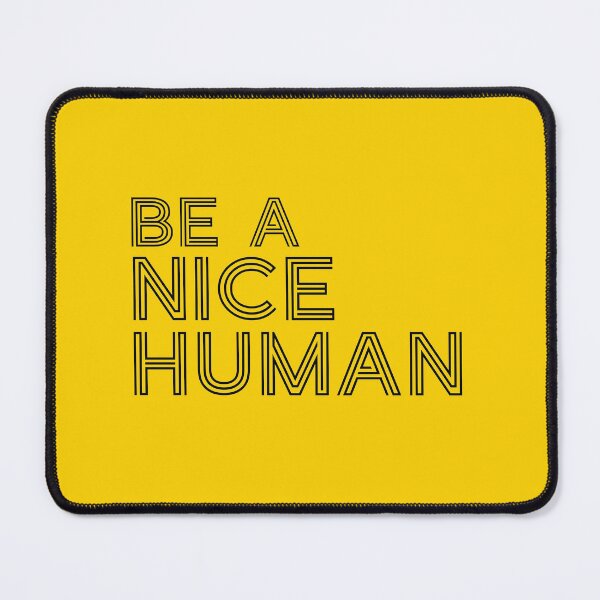 Item preview, Be A Good Kind Nice Human Line Text For Dark Black Background designed and sold by activlifewear.