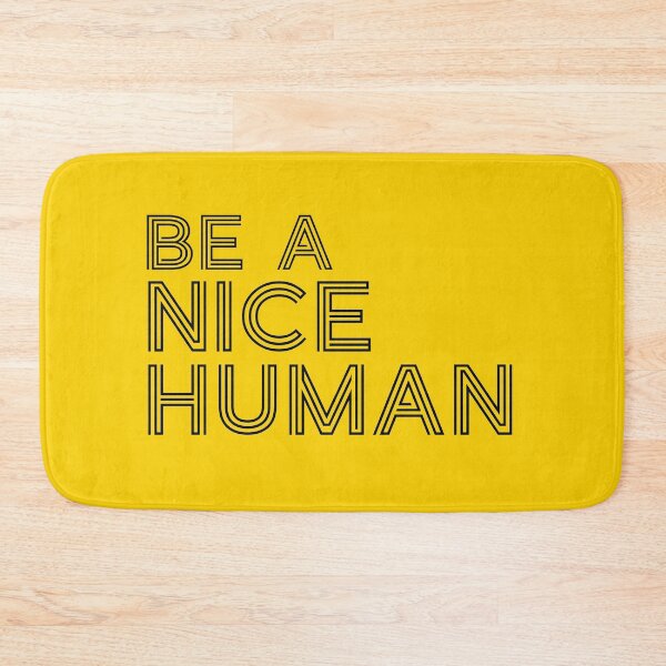 Item preview, Be A Good Kind Nice Human Line Text For Dark Black Background designed and sold by activlifewear.