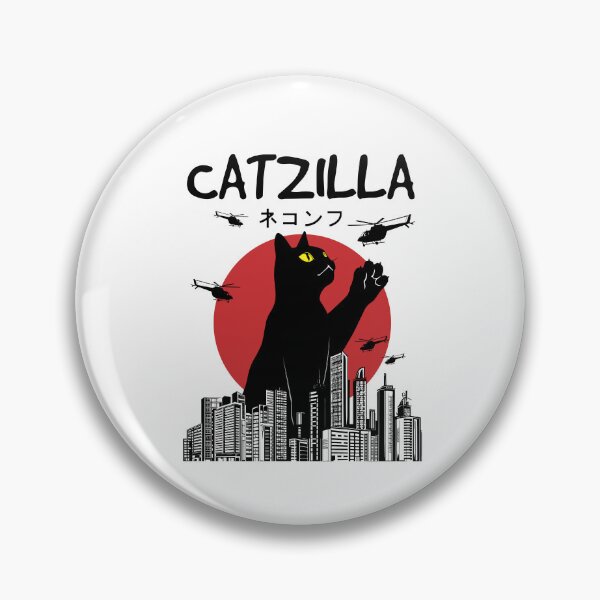 Item preview, Catzilla 怪猫: Tokyo Kitty Silhouette Godzilla Inspired for Cat Lovers! designed and sold by A D Thomas.