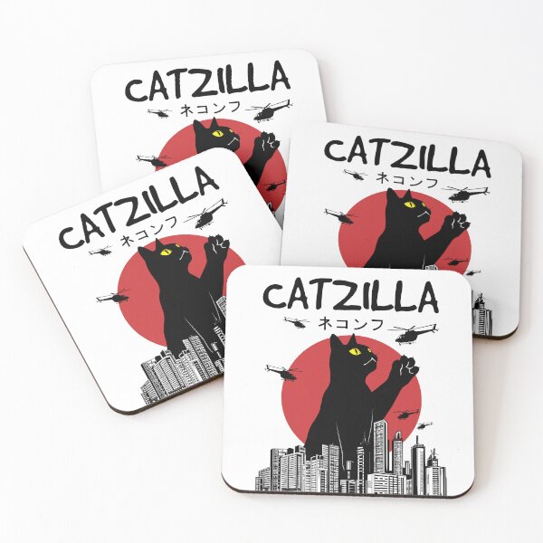 Item preview, Catzilla 怪猫: Tokyo Kitty Silhouette Godzilla Inspired for Cat Lovers! designed and sold by A D Thomas.