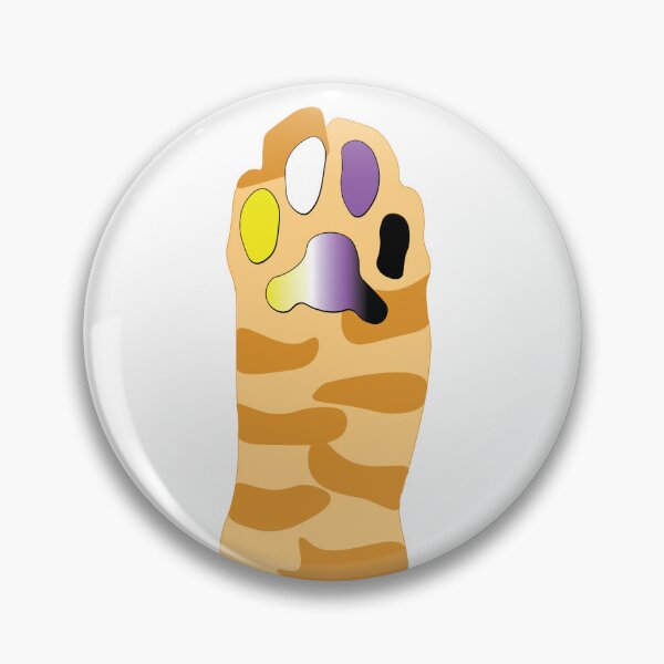 Item preview, Orange Tabby Cat Paw Non-Binary Toe Beans designed and sold by TobyHaunts.