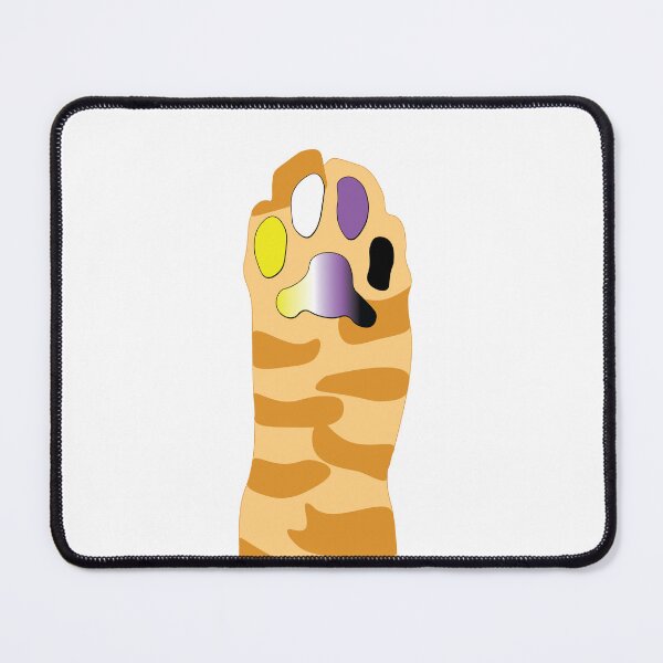 Item preview, Orange Tabby Cat Paw Non-Binary Toe Beans designed and sold by TobyHaunts.