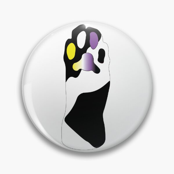 Item preview, Black & White Cat Paw Non-Binary Toe Beans designed and sold by TobyHaunts.