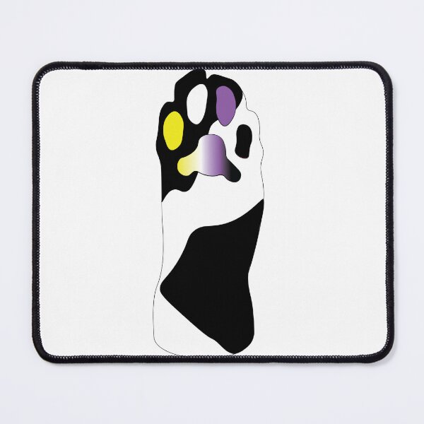 Item preview, Black & White Cat Paw Non-Binary Toe Beans designed and sold by TobyHaunts.