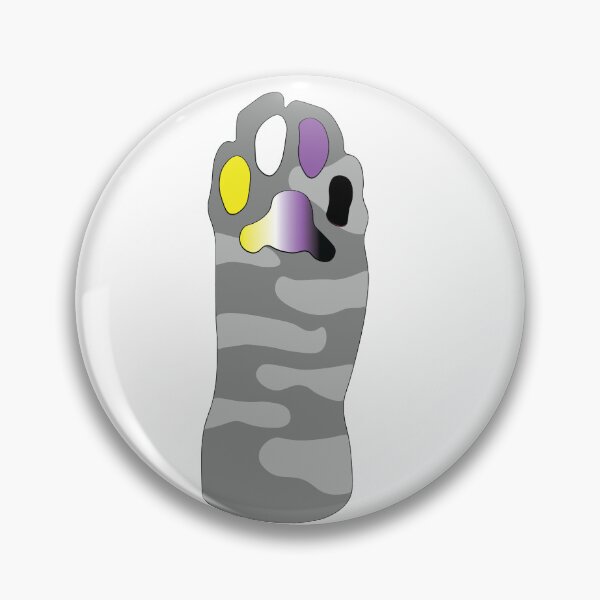 Item preview, Grey Tabby Cat Paw Non-Binary Toe Beans designed and sold by TobyHaunts.