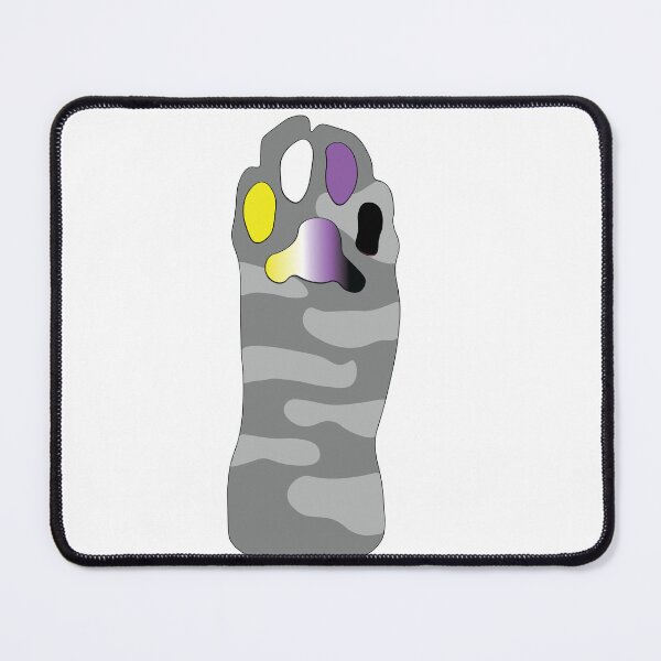 Item preview, Grey Tabby Cat Paw Non-Binary Toe Beans designed and sold by TobyHaunts.