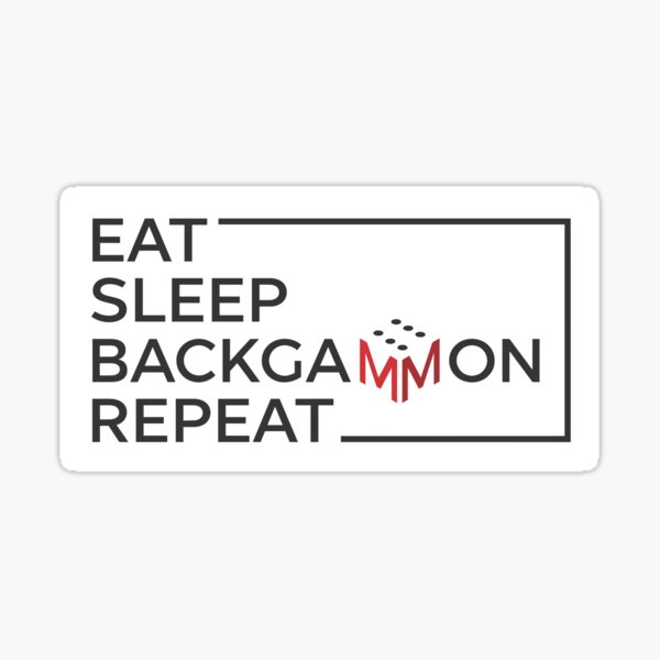 Item preview, Eat Sleep Backgammon Repeat Funny Boardgame Player Bliss designed and sold by artworkathome.