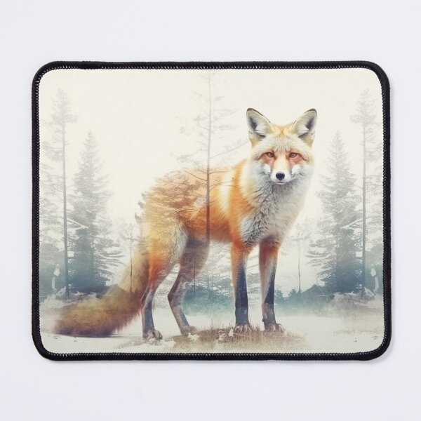 Artikelvorschau, Doppelbelichtung Fuchs und Wald entworfen und verkauft von Roxane Bay.