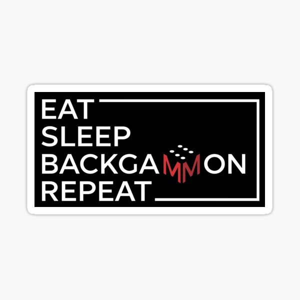 Item preview, Eat Sleep Backgammon Repeat Funny Boardgame Player Bliss designed and sold by artworkathome.