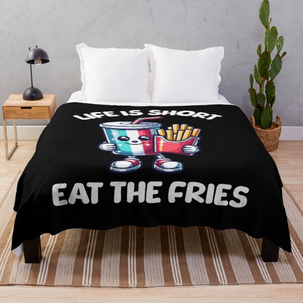 Item preview, Life is Short, Eat The Fries - Adorable Kawaii Soda and Fries designed and sold by AmorcitoDesigns.