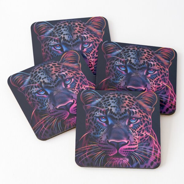 Item preview, Neon Leopard Portrait designed and sold by AM-Fine-Designs.
