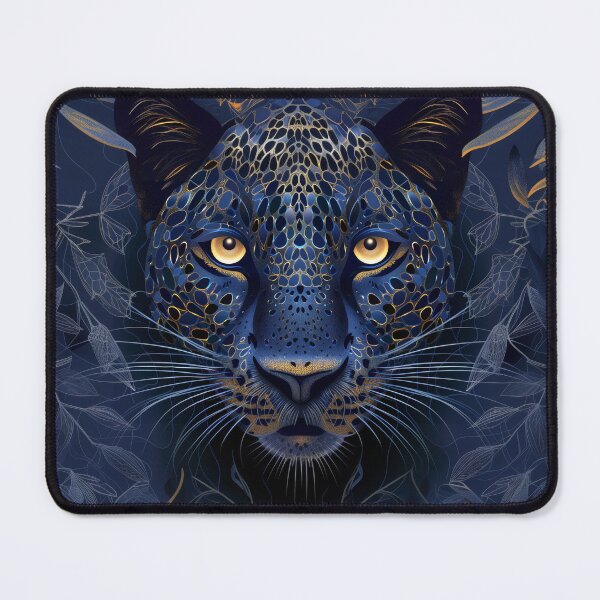 Item preview, Black Leopard Navy and Gold designed and sold by AM-Fine-Designs.