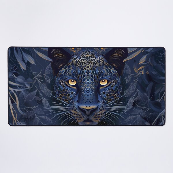 Item preview, Black Leopard Navy and Gold designed and sold by AM-Fine-Designs.
